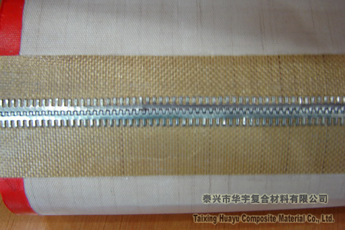 Joints of PTFE Coated Fiberglass Conveyor Belt Steel Buckle Joint(图2)